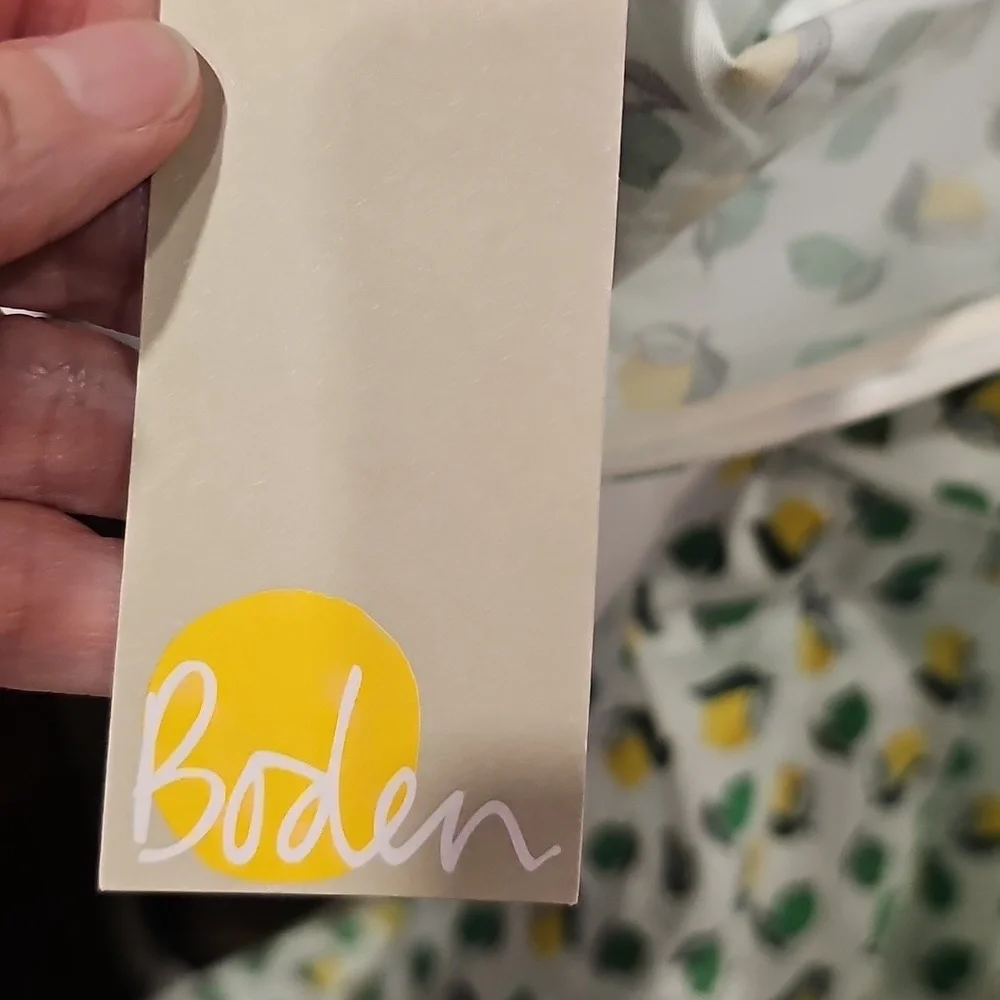 Boden Mischa Belted Lemon & Lime Dress Sz 14R NWT - Picture 12 of 13